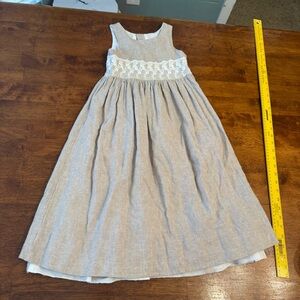 Elegant Bailey Boys Classics Cream Sleeveless Kids Dress linen blend size 6